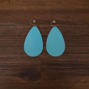 Nickel and Suede Leather Earrings